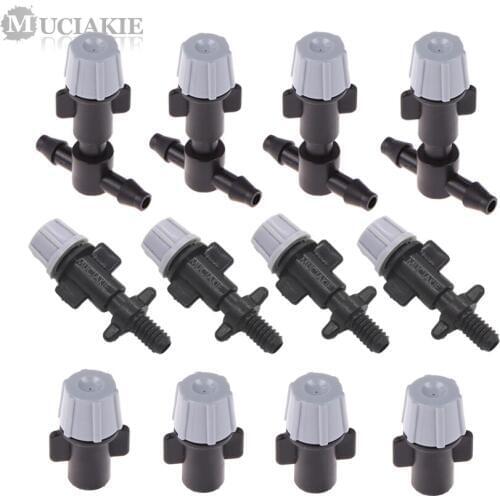 MUCIAKIE 20PCS Atomizing Micro Nozzle with Tee Joints or Screw Connector or Only Sprinker Heads Nozzle Watering Cooling Spray