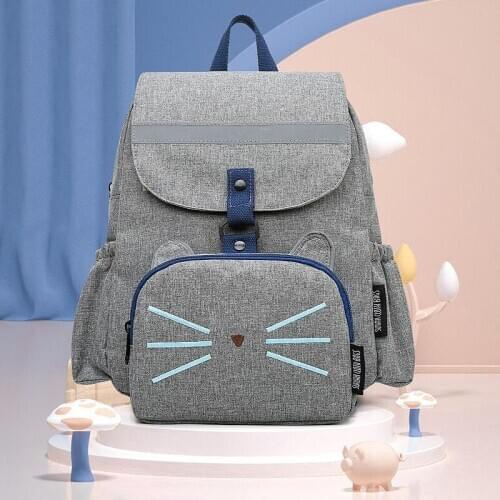 Cartoon Parent-Child Bag Diaper Bag Backpack Baby Bottle Insulation Bag Large Capacity Travel Feeding Baby Mummy Handbag