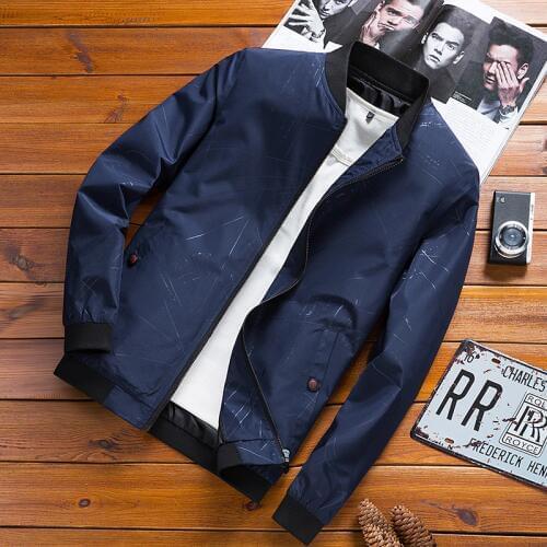 Top Brand Mens Bomber Jacket Solid Autumn Mens Jackets Male Casual Zipper Jacket Men Spring Casual Streetwear Jaqueta Masculina