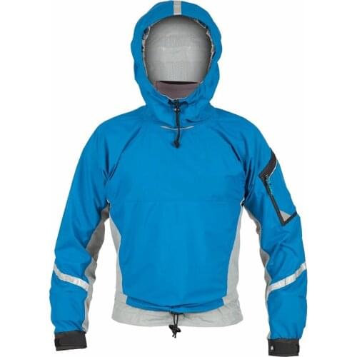 Mens Waterproof Top Jacket Kayaking Rafting Wading Camping Breathable Cloth With Latex Cuffs And Neck