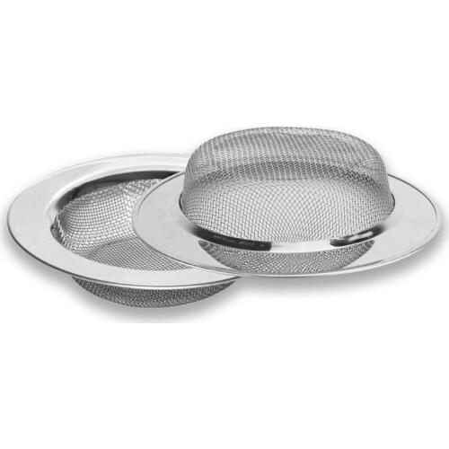 Floor Drain Kitchen Food Slag Bathroom Stainless Steel Mesh Sink Filter Strainer Cleaner Hair Catcher Stopper Metal Drain Plugs