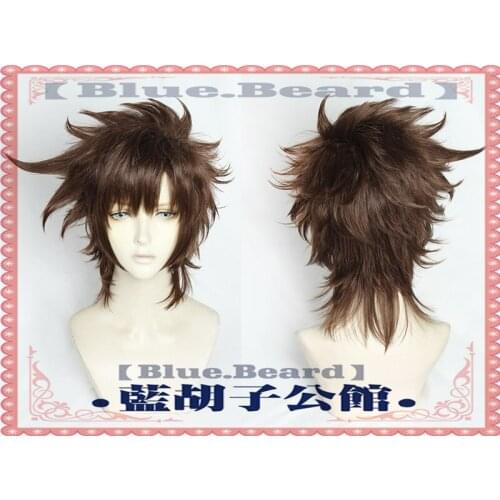 New JoJos Bizarre Adventure Joseph Joestar Cosplay Wig Halloween Costume Wigs +Cap+Track