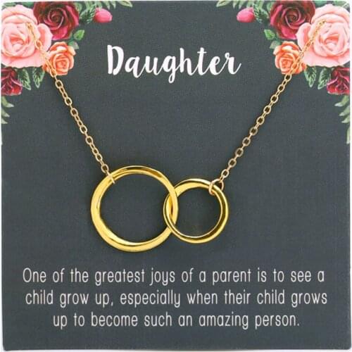 Daughter Mom Mother Pendant Necklaces Couple Best Friends Women Girls Jewelry Friendship Christmas Gift
