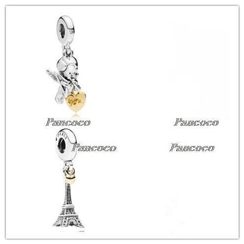 925 Sterling Silver Charm The Ultimate Matchmaker With Gold Love Heart Beads Fit Pandora Bracelet & Necklace Jewelry