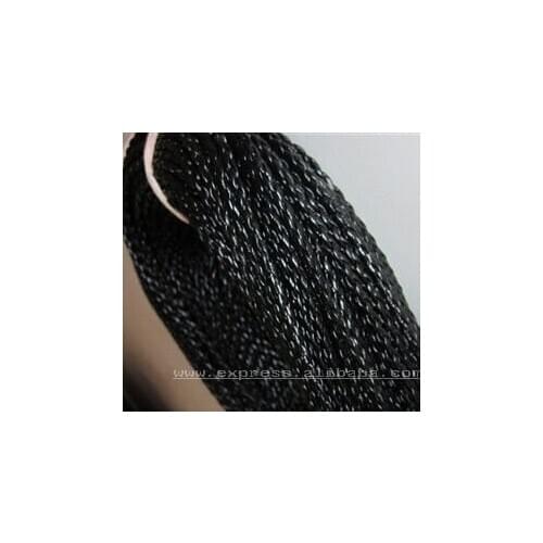 S0241 free shipping 100pcs black braided leather cord with lobster necklace cord 3mm