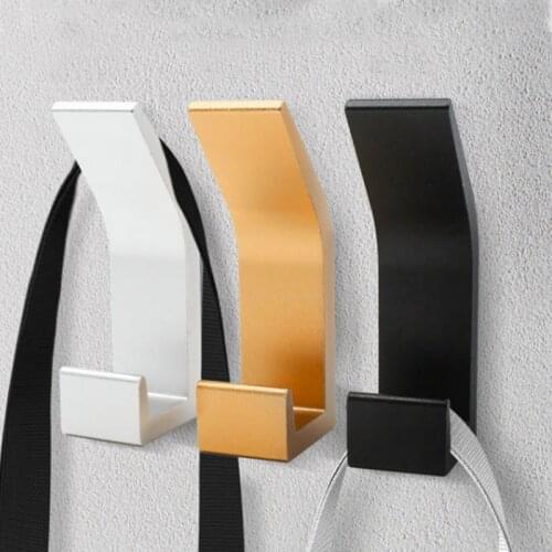 Ginmino self-adhesive Towel hooks hanger aluminum anti-rust key holder for bathroom and kitchen accessories Housekeeper on wall