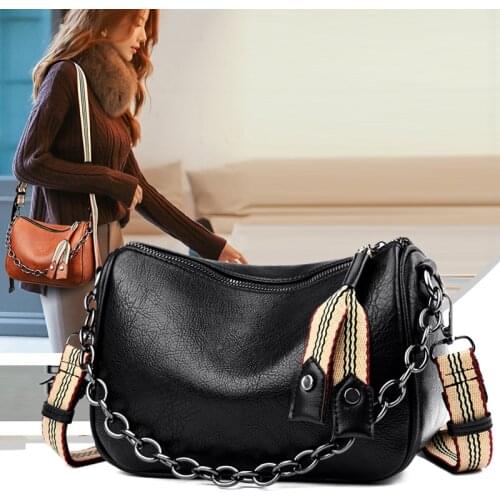 High Quality Soft PU Leather Shoulder Crossbody Bags for Women 2021 New Luxury Handbags Women Bags Designer Messenger Bag Sac