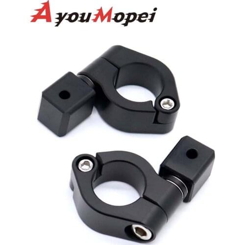 2pcs Universal handlebar 22 25mm 7/8" Pipe Mount Motorcycle Headlight Bracket foglight Holder Tube Clamp For Cafer Racer Chopper