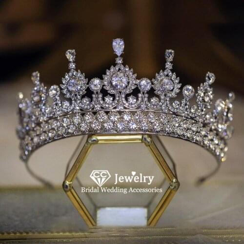 CC Crowns for Women Wedding Accessories Bridal Hairbands Engagement Hair Ornaments Princess Headpiece Crystal Hairwear Gift HS33