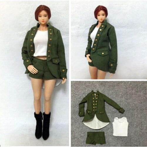 1/6 Scale Female Soldier Clothes Model Gothic Female Army Style Series Suits Model For 12'' Action Figure Body DIY Accessories