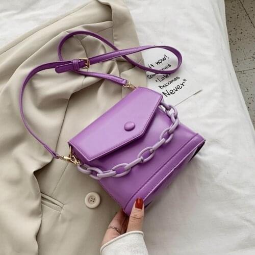 Chain Crossbody Bags for Women 2020 Vintage Handbags Women Designer Shoulder Bag PU Leather Luxury Bag Sac A Main Femme