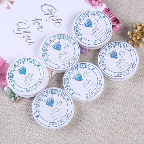 1 Roll 0.4-1.0MM Line Transparent Crystal String Elastic Rope Cord B Beads DIY for Jewelry Making Bracelet&Necklace