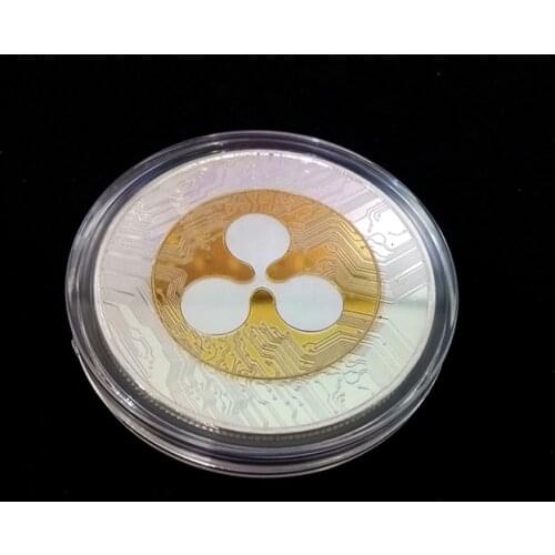 1Pcs Plated Ripple Coin XRP CRYPTO Commemorative Ripple XRP Collectors Coin