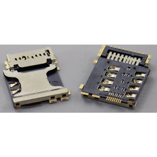 10pcs/lot SD Card Socket SIM Card Holder Memory Card Slot for Samsung i8260 i8558 I9128 I9128V I879 i8552 i8262,KA-106