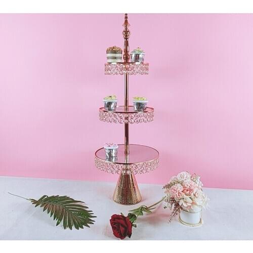 2-3 Tier Gold Silver Metal Cake Stand Round Wedding Birthday Party Dessert Cupcake Pedestal Display Plate Home Decor