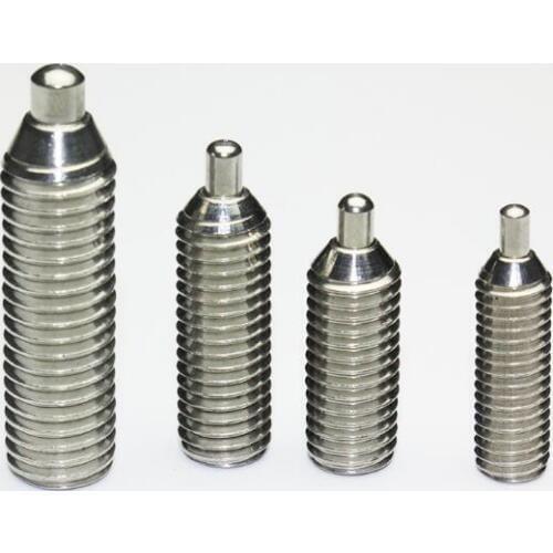 2pcs M4 M5 M6 M8 M10 M12 spring telescopic pin stigma spring ball head positioning plunger beads allen screw Stainless steel