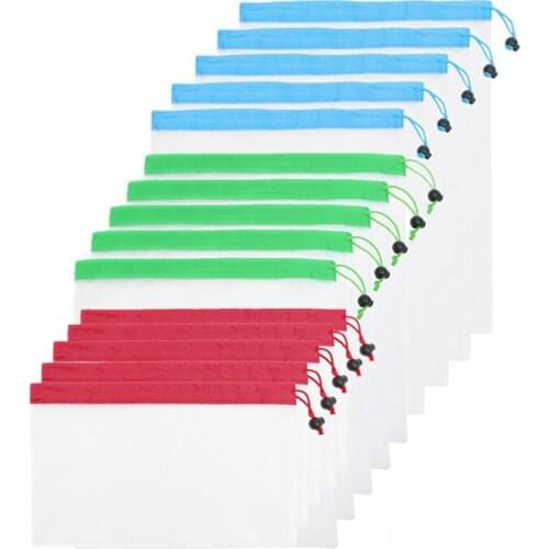 70PCS / LOT Women Shopping Mesh Bag Foldable Reusable Net Bag Vegetable Fruit Shopping Bag