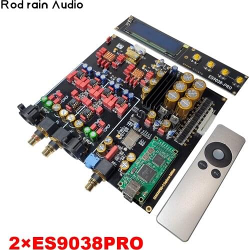 AkLIAM Rod Rain Audio Dual ES9038Pro DAC Board Full Balanced AptX-HD Bluetooth 5.0 DSD512 Professional Decoder Board