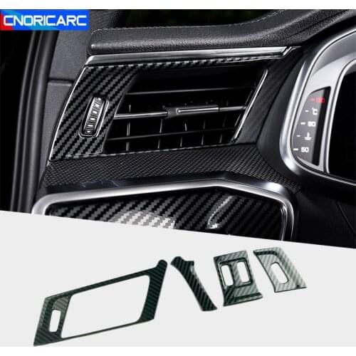 Car Styling Front Air Outlet Frame Cover Decoration Trim For Audi A6 C8 2019 2020 Air Vent Automobile Interior Accessories