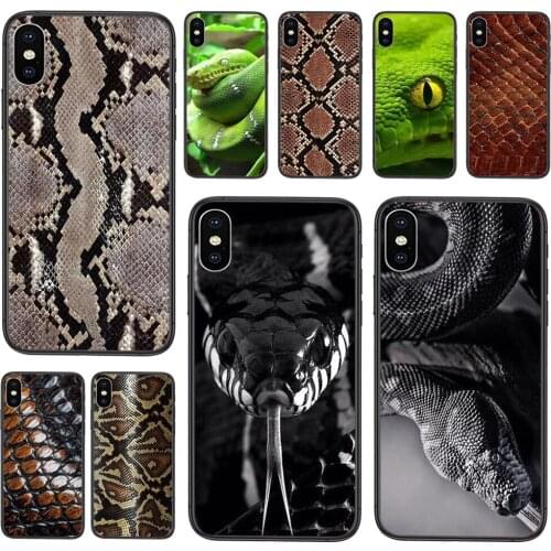 Black Shell Fashion Bumper Ink Leather Snake For Samsung Galaxy A72 A725F A71 A70 4G 5G A50 A40 A30 A20 A10S A02 Vivid Colour