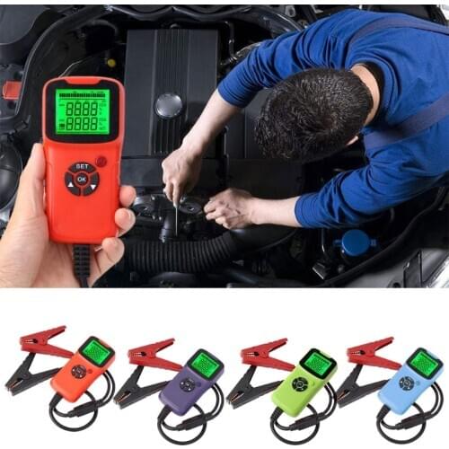 Digital 12V Car Battery Tester Vehicle Car LCD Battery Test Analyzer Auto System Analyzer Voltage ohm CCA Test Diagnostic Tools