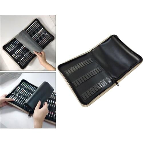 Folding Manicure Nail Drill Bits Holder Storage Case Organizer Professional