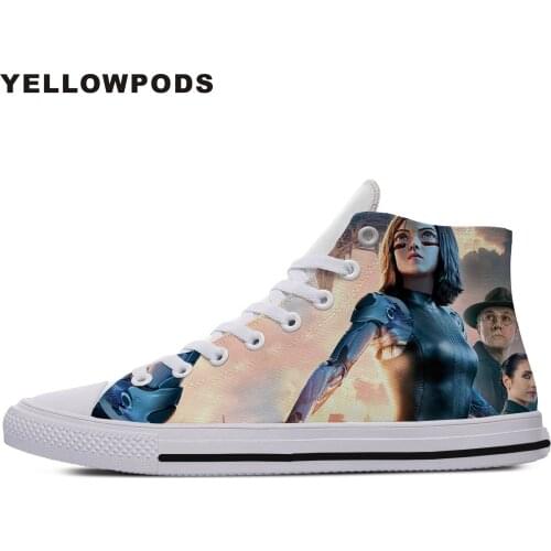 Customized Your Own Logo/Photo/Image Pattern Alita Battle Angel Breathable Men Flats Shoes Fashion Brand Diy Your Shoes