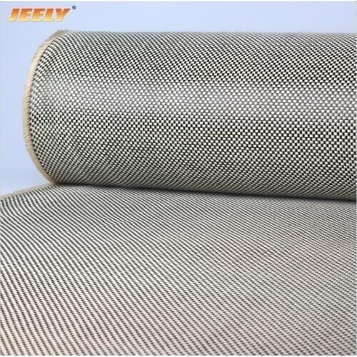 Jeely Aramid 1670Dtex Carbon 3K Fiber Weave Fabric 200g/m2 Plain Cloth 1m Width