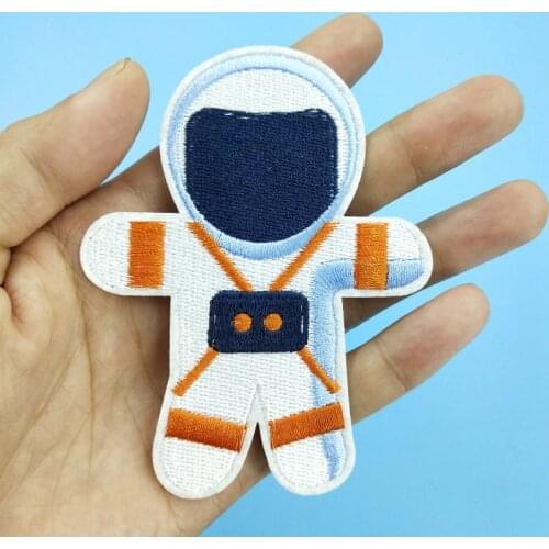 Kawaii Cosmonaut Astronaut Sticker Children Spaceman Dream Iron on Patch Clothes Embroidered Appliques for Bag Backpack