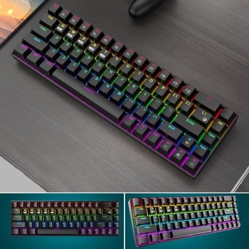 Wireless Keyboard keycap Keypad Non-delayed Cool Backlight 68 Keys 2.4GHz Bluetooth-compatible 48.0 Type-C Sensitive Keyboard