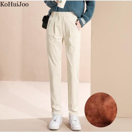 Женские бархатные брюки KoHuiJoo China At AliExpress