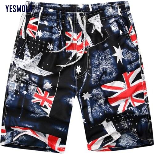 YESMOLA Summer Men Short Tropical Coconut Tree Beach Shorts Drawstring Swim Trunks Quick Dry Surfing Sport Casual Loose Pants