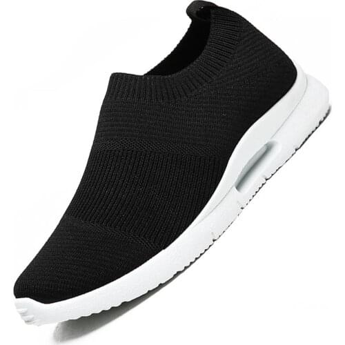 Summer Slip on Mens Sport Shoes Man Sneakers Socks Mens Shoes Sports Shoes Running Tennis Man Black Male Tennis Chausure E-464