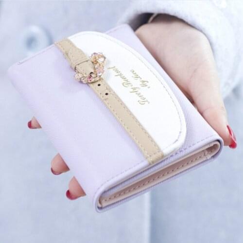 2021 Women Lady Girl Cute Mini Wallet Elegant Card Holder Coin Purse Small PU Leather Clutch Handbag Fashion Lovely Money Bag