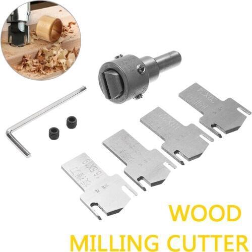 Multifunction Wooden Thick Ring Maker High Speed Steel Drill Wooden Ring Milling Cutter HSS+ 4 Blades Milling Cutter
