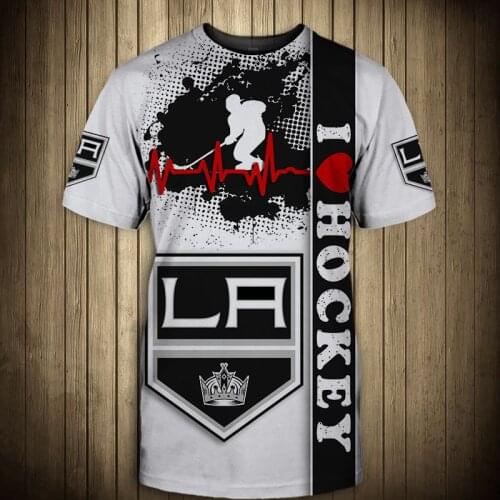 Summer Casual Tops Los Angeles Mens fashion beating curve black crown print Kings T-shirts