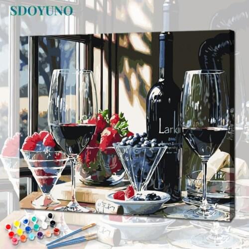 SDOYUNO Drawing By Numbers Scenery DIY Oil Painting By Numbers On Canvas 60x75cm Number Painting Home Decor Wall Art