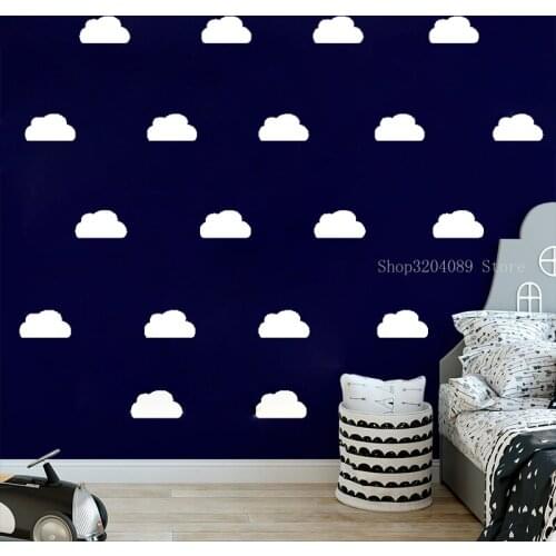 16pcs Cute Cloud Wall Stickers Vinyl Creative Nursery Decal Clouds Decal For Kids Room Decor Self Adhesive Murals CN299