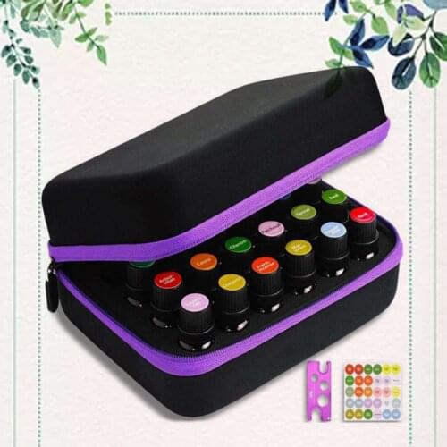 Portable 30 Bottles Essential Oil Case 15 ML Perfume Oil Essential Oil Box Travel Carrying Holder Nail Polish Storage Bag