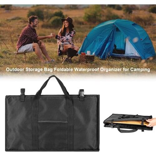 Portable Foldable Table Camping Outdoor Furniture Storage Hanging Basket Bag Waterproof Picnic Camping Barbecue Pocket Organizer