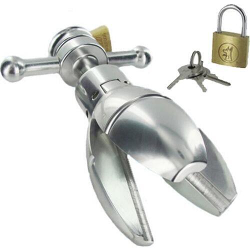 Adjustable Anal Plug Stainless Steel Butt Plug Lock Anal Dilator Sex Toys Metal Male Chastity Device Anus Expansion Sex Toys