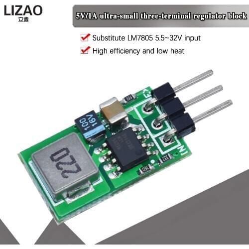 DC5.5-32V to 5V/1A Voltage Regulator Replace TO-220 LM7805 5V Positive Voltage Regulators Input 5.5-32v To 5v1a Buck Module