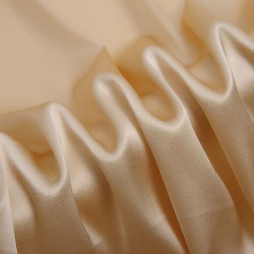 Real Mulberry Silk Fabric 19Momme Width 140cm Plain Dyed Silk Stretch Fabric Smooth For Wedding DIY Dress Clothing Bedding