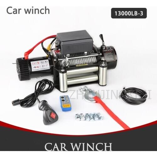 High Power 12V Electric Winch 15000 LB Off-road Vehicle-mounted Vehicle Winch Crane Mud Marsh Anchor Rescue Beach Hauling Tools