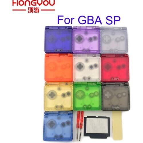 For GameBoy Advance SP Transparent Replacement Housing Shell Screen Lens For GBA SP Case Cover