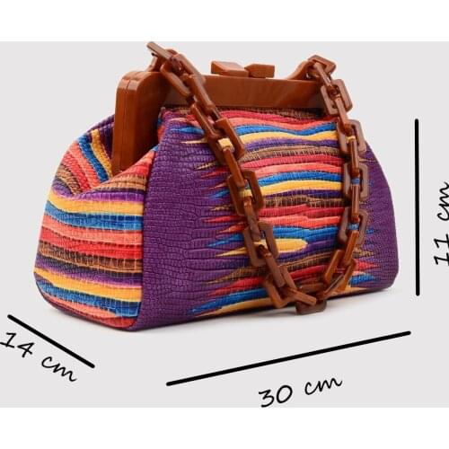 Women Box Bucket Evening Bag Acrylic Chain Luxury Female Banquet Summer Party Handbag and Shoulder Bag Twelve Colors Option