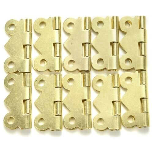 10Pcs 20x17mm Mini Butterfly Hinges Jewelry Gift Wine Box Wood Dollhouse Door Hinge Cabinet Drawer Jewelry Box DIY Repair
