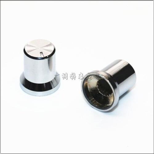 10 Pieces Diameter 13MM height 14MM Potentiometer Adjustment Silver Plating Plastic Knob Cap Flower Shaft Inner Hole 6MM