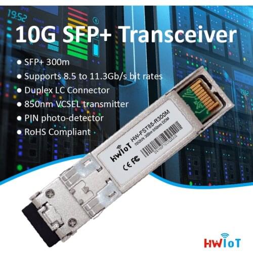 10G SFP+ 300m Transceiver Multi-Mode Duplex LC Optic Module With Cisco/Mikrotik/Huawei Switch etc Compatible