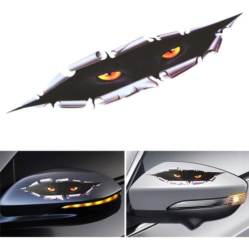 3D Car Styling Funny Cat Eyes Peeking Sticker for Lada Granta Kalina 2 1 Priora Vaz Niva Largus 2110 2114 4x4 Xray